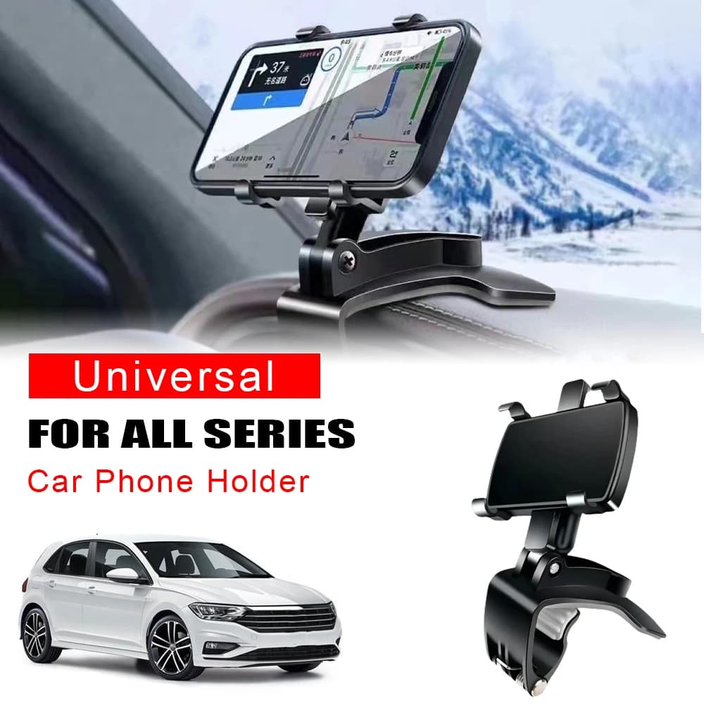 Car Phone Holder 360 Degree Rotating Multi-function Instrument Cluster Phone Holder Foldable Rearview Mirror Navigation Bracket