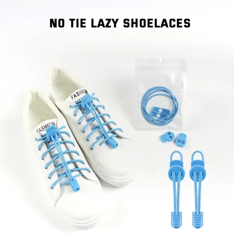 1 paio di lacci elastici con chiusura rotonda scarpe da ginnastica appartamenti senza lacci lacci per bambini adulti lacci on/off rapidi cinturini in gomma accessori per scarpe