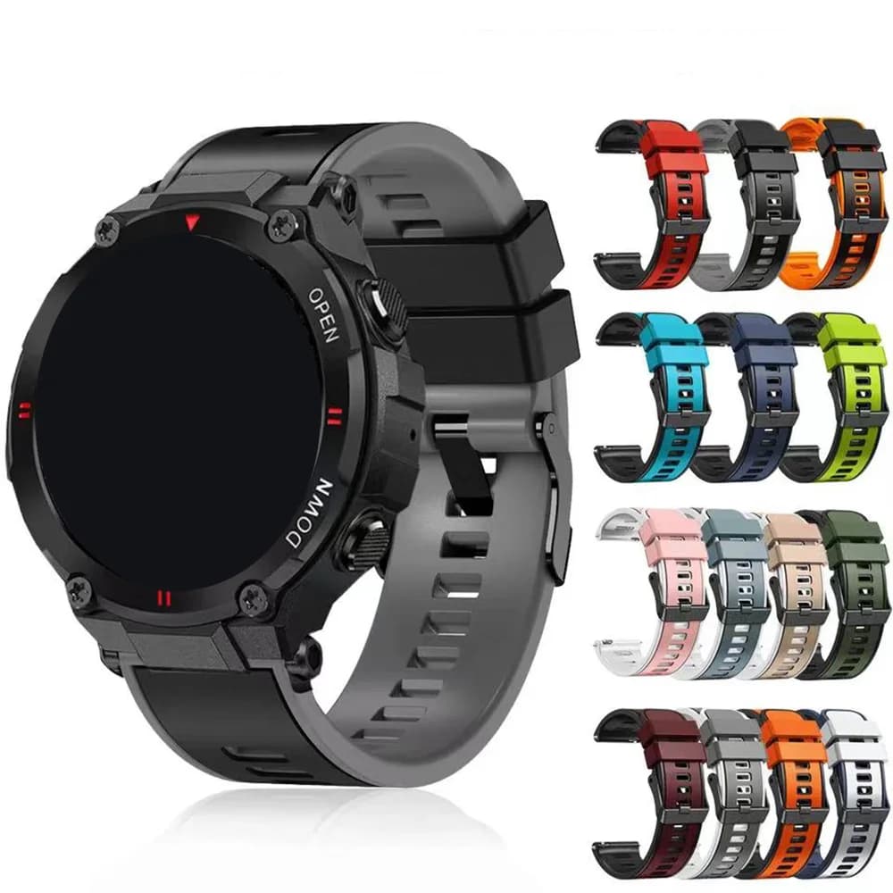 Cinturino in Silicone da 22mm per Honor Watch 4 Pro/GS 3/GS 3i/GS Pro / Magic Watch 2 cinturino di ricambio per Smartwatch da 46mm