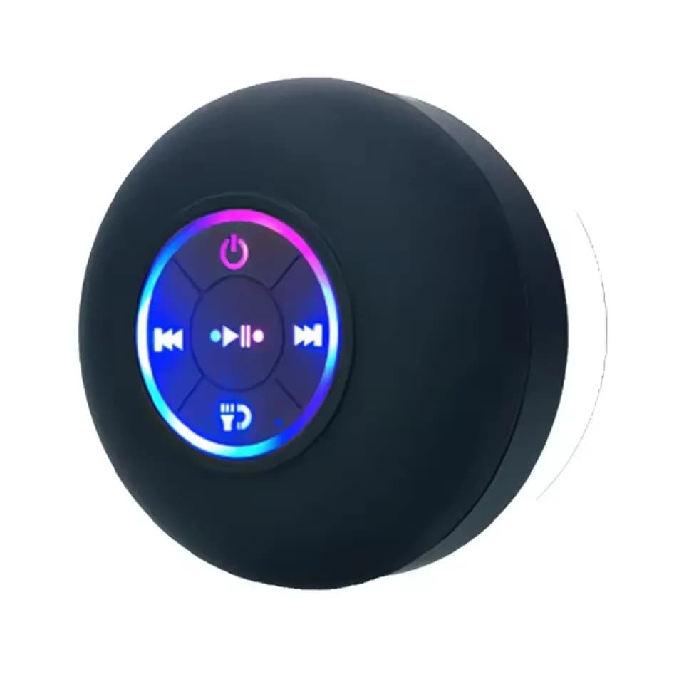 Altoparlante Bluetooth LED Impermeabile 2025 con Ventosa Grande, Mini Speaker Portatile per Bagno, Altoparlanti Stereo per Sport all'Aperto