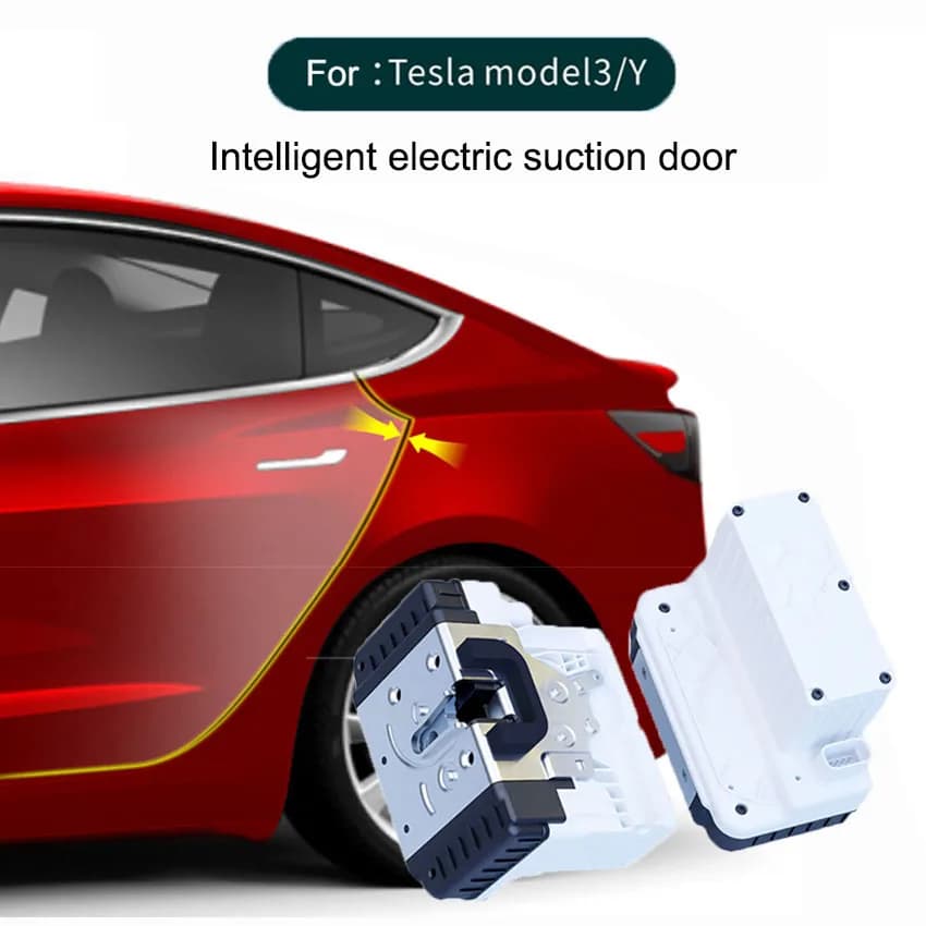 4th Car Electric Suction Door Lock per Tesla Model 3 Y accessori per auto Anti Pinch Close serrature automatiche
