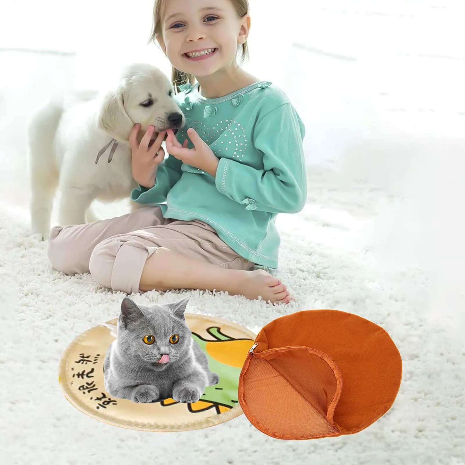 Coperta Elettrica per Animali Domestici, Tappetino Riscaldante per Cani e Gatti, Lavabile, Resistente agli Strappi, Delicato sulla Pelle, Copertura Protettiva per Cuscino Riscaldante per Climi Freddi
