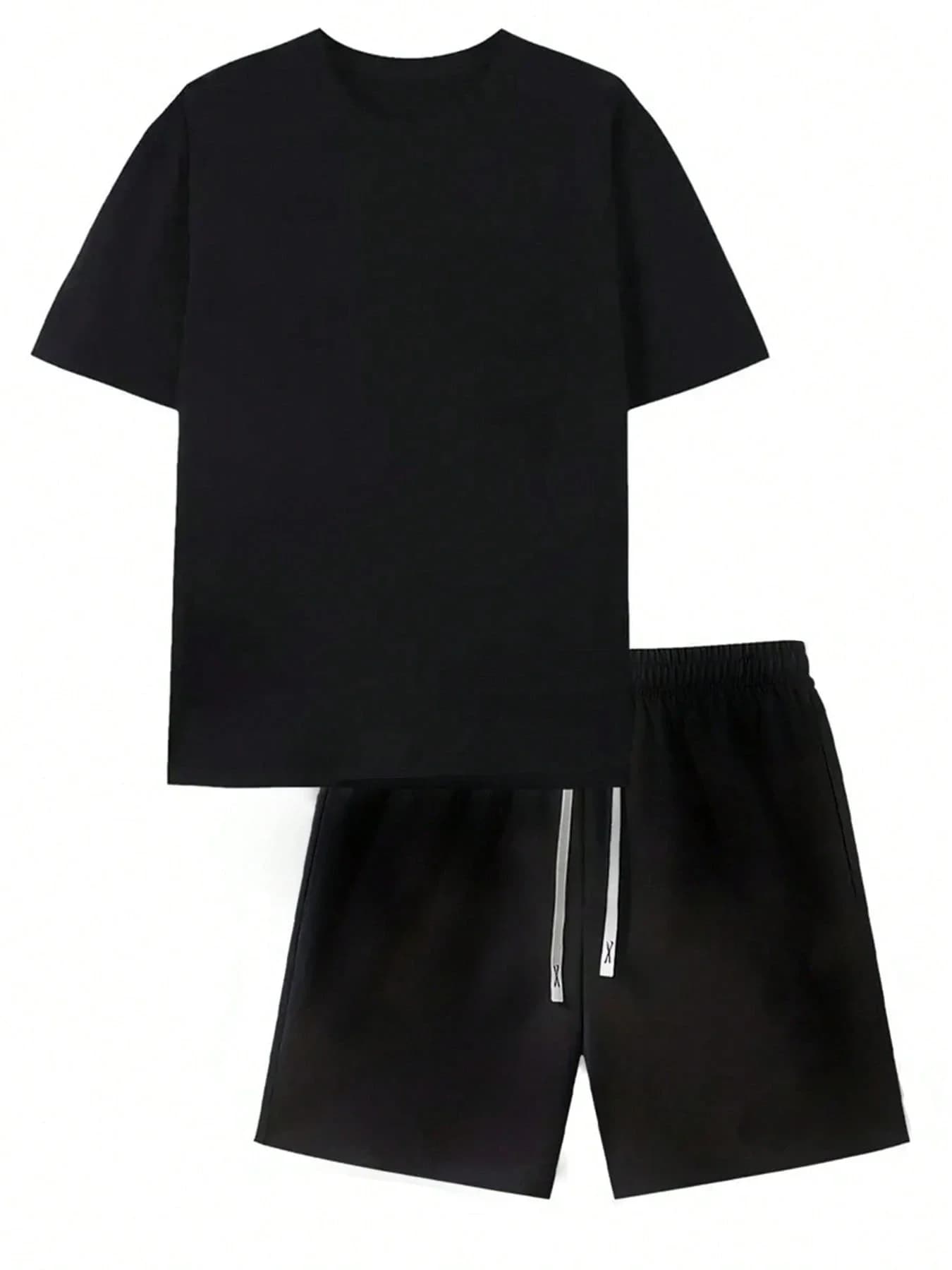Set T-Shirt e Pantaloncini da Uomo con Stampa 'They Not Like Us' Colorata, Outfit Casual in Due Pezzi