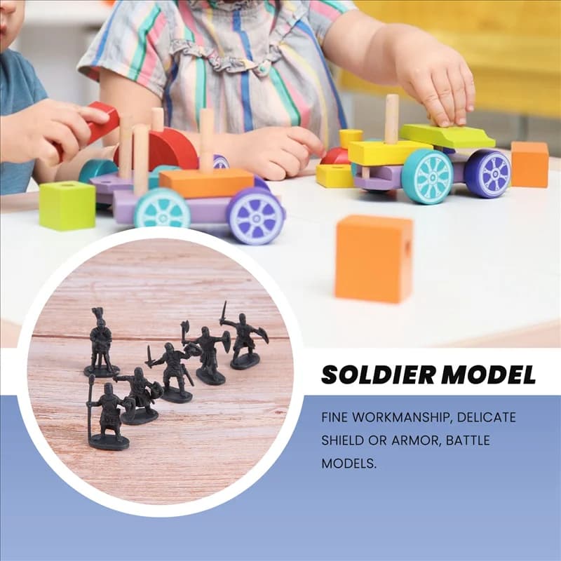 AS96-1:72 200/Set Figure di soldati antichi in plastica Soldati arcaici Uomini Spadaccino Action Figure Scena di guerra fai da te