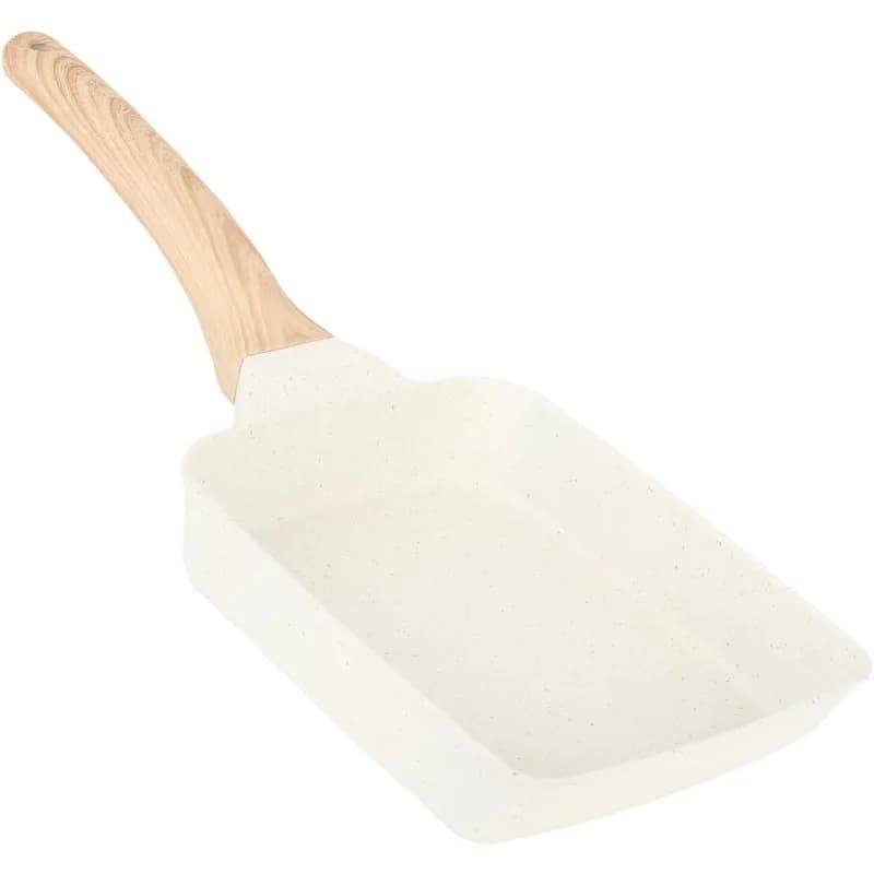 Padella Giapponese per Omelette, Padella per Tamagoyaki, Padella Antiaderente per Uova, Padella Rettangolare in Pietra Medicale e Granito per Bistecche
