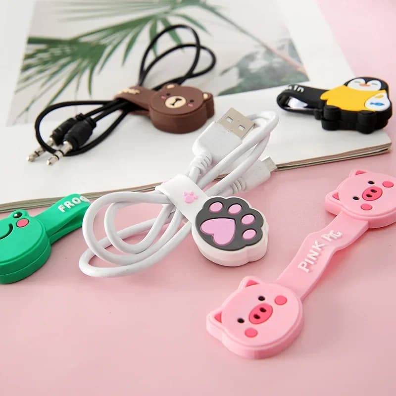 Organizzatore di cavi per animali magnetici Supporto per cavo per auricolari Clip per caricabatterie Gestione dei cavi da scrivania Segnalibro Avvolgicavo
