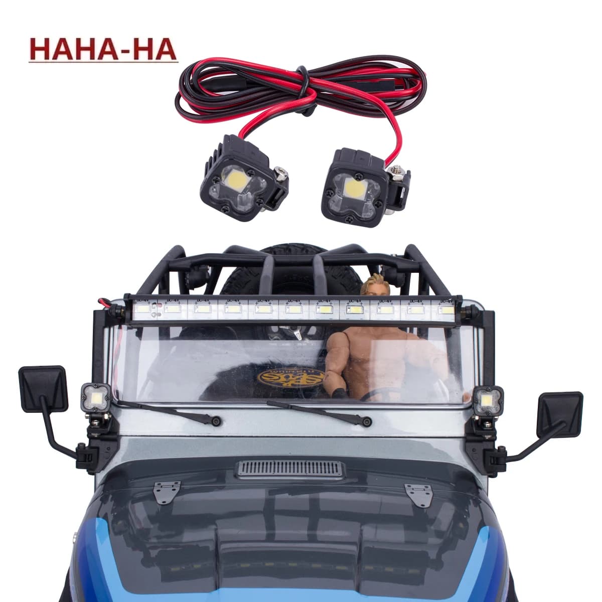 RC Auto Square Luminous LED Lights Headlight for 1/8 1/10 RC Crawler Axial SCX10 III CJ7 Wraith Simulation Parts FAI FROM TE