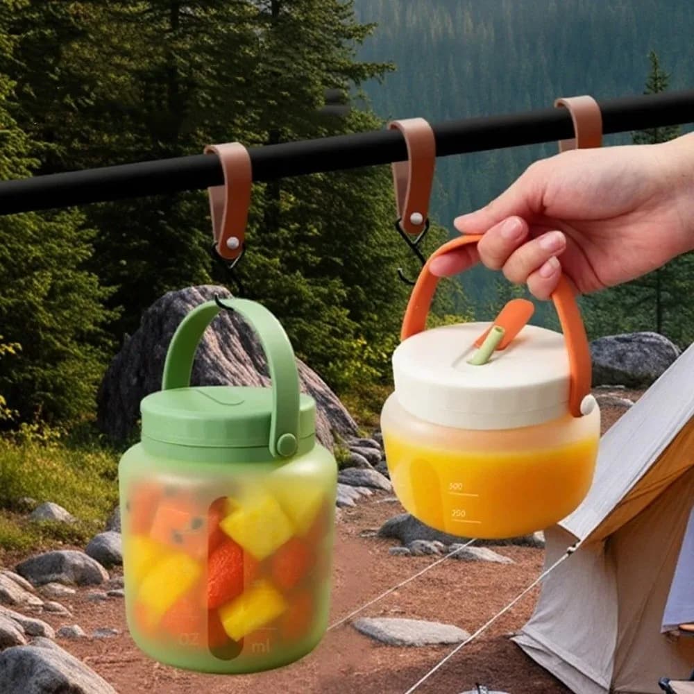Contenitori in Silicone Ermetici per Alimenti con Manico, Sacchetti Grandi per Alimenti, Bicchieri per Bevande e Succhi 500/1000/1500ml