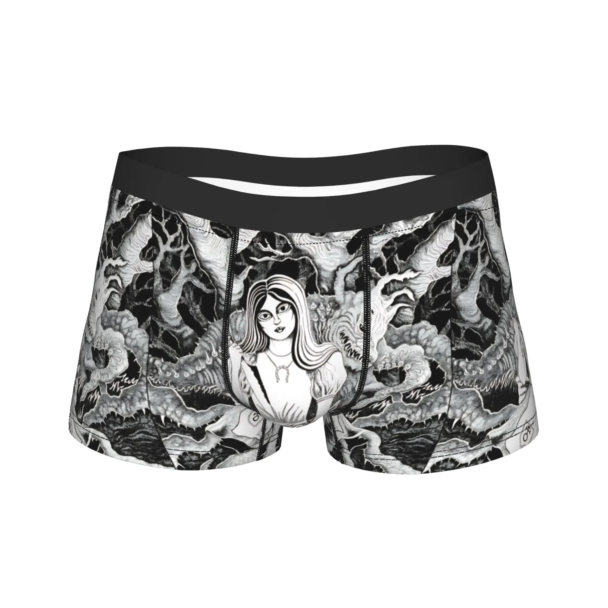 A-Alice In Wonderlands Madness Underwear Men Shorts Briefs Funny Boxershorts Quality Printed Plus Size Panties