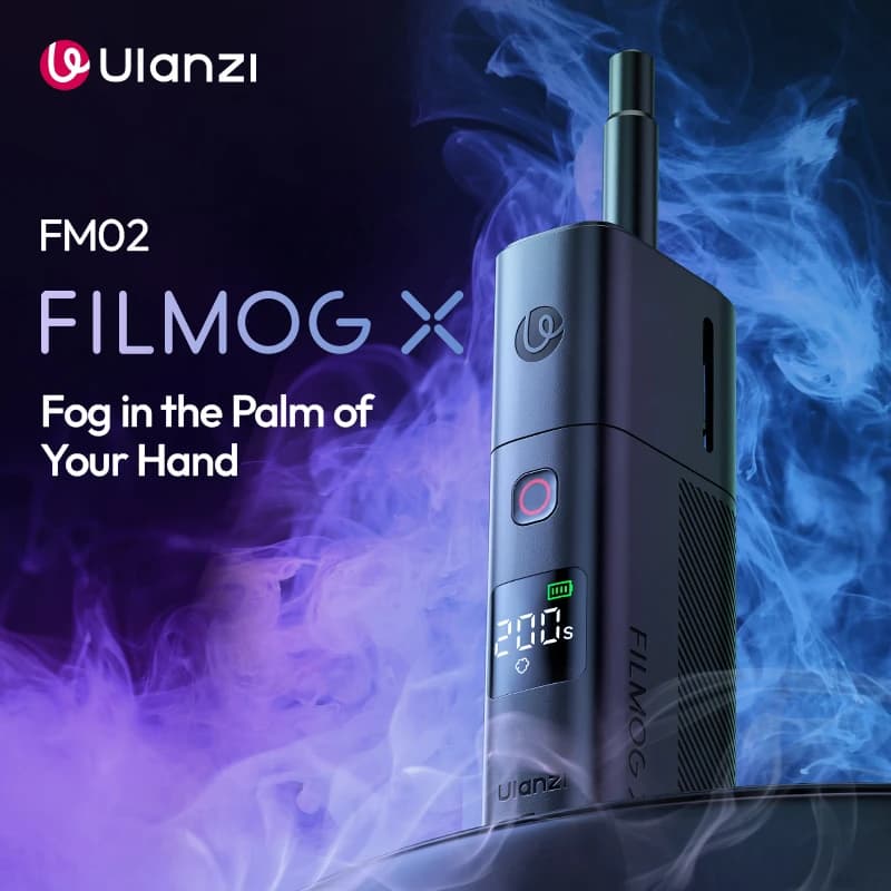 Ulanzi FM02 FILMOG X 30W Macchina del fumo portatile Dispaly in tempo reale Tipo-C Ricarica per riprese video fotografiche Effetto scenico