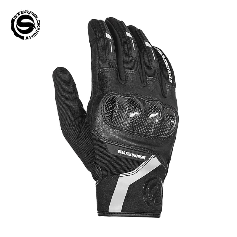 Guanti da moto Star Field Knight Protezione in fibra di carbonio Traspiranti estivi Uomo Donna Attrezzatura da equitazione Antiscivolo Resistente all'usura