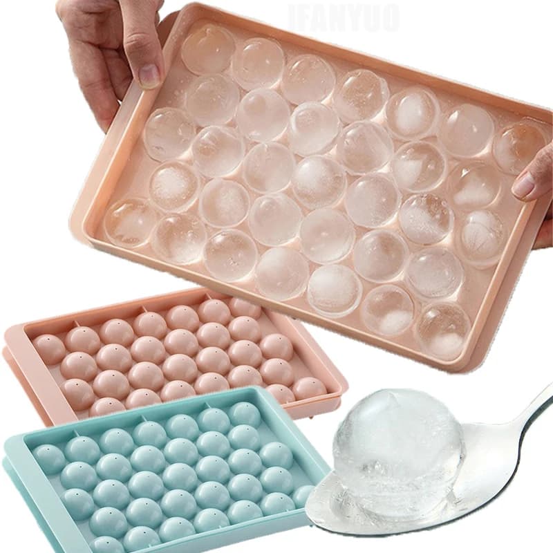 Stampo per palline di ghiaccio da hockey a 33 griglie, vassoio per cubetti di ghiaccio in PP per whisky, stampo per ghiaccioli e lecca-lecca, strumento fai-da-te per il congelatore della cucina