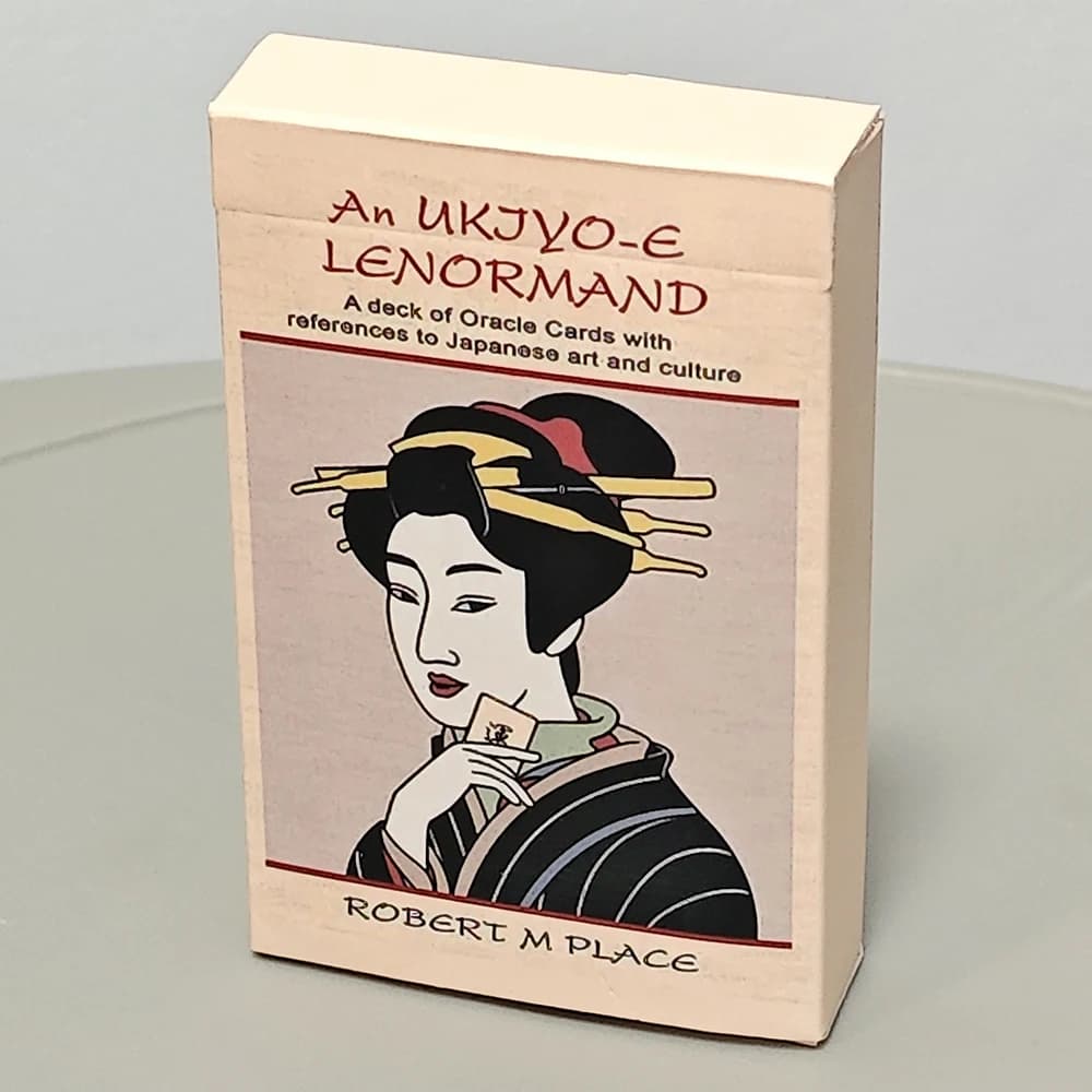 36 pezzi di carte Oracle Un Ukiyo-e Lenormand 9 * 6 cm basato su stile mondiale galleggiante di noci e dipinti giapponesi