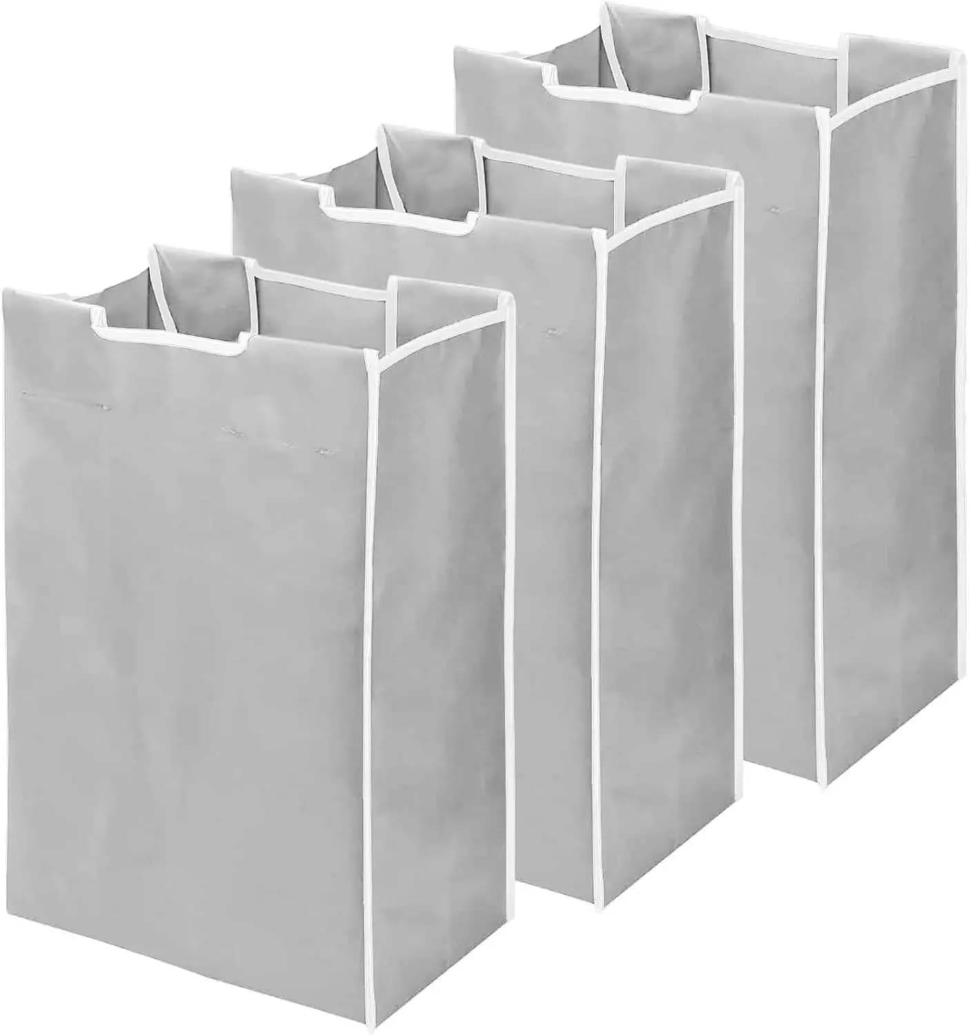 Pack of 3 Spare parts for Basket, Removable Lining, Light Grey, 14.9x9x21.7 Inches