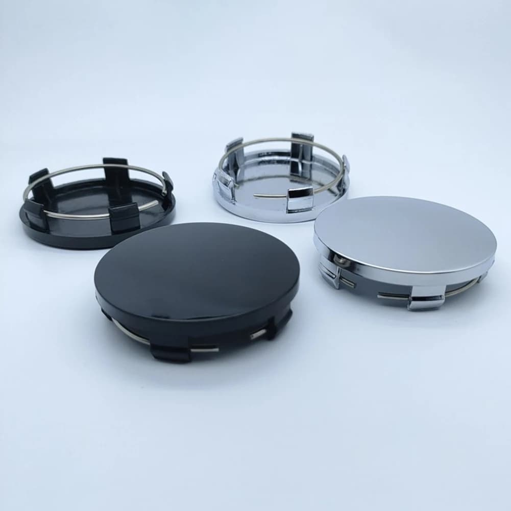 4 pz 60mm Nuovo ABS Nero/Argento Universale Mozzo Ruota Auto Centro Tappo di Copertura Per La Maggior Parte di Auto Camion Ruote Pneumatici e Parti di Usura parti