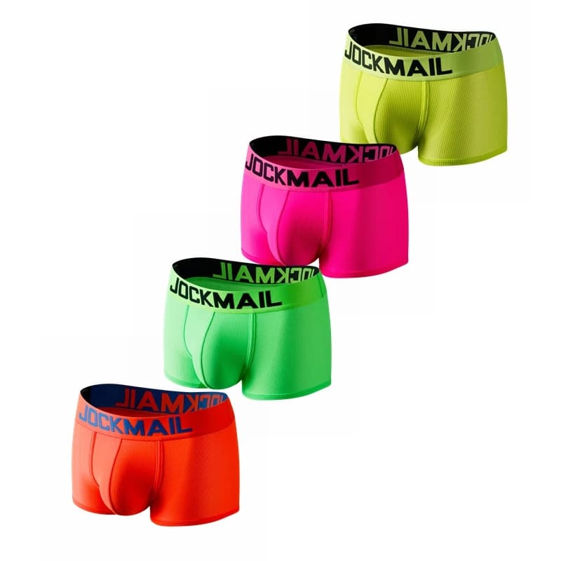 4 pezzi biancheria intima da uomo boxer calzoncillos boxer slip maglia morbida mutande maschili mutandine marsupio pantaloncini pantaloni da bagno in seta di ghiaccio corti