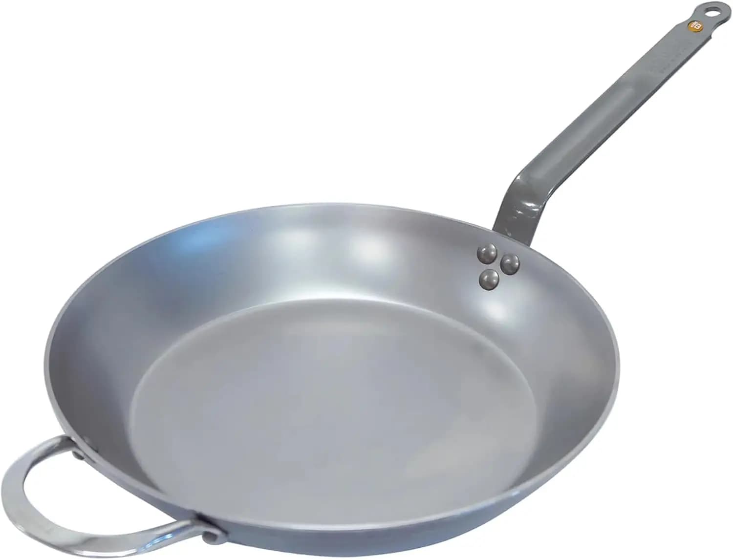 Premium Carbon Steel Plate - Diameter 31 cm, Non-stick Finish for Roasting and Jumping, Manufactured in France