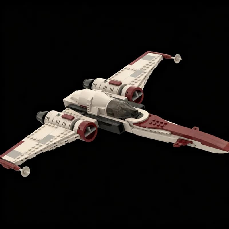 435pcs MOC Clone Z Starfighter Model Building Blocks Toys Architecture Christmas Gift Education Assemble Creative Birthday DIY