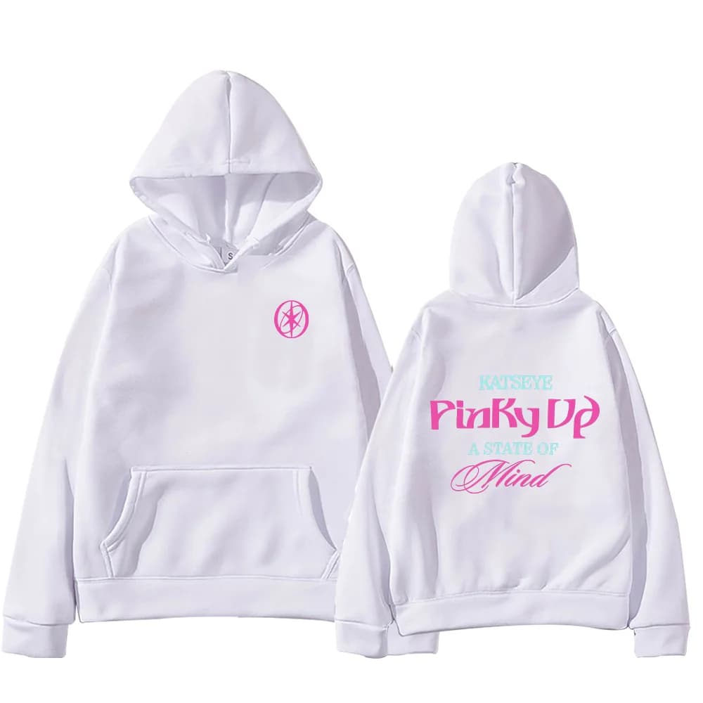 Felpe con Cappuccio Stampate Kpop Katseye PINKY UP, Trendy per Uomo e Donna, Stile Y2k, Oversize in Pile, Abbigliamento Streetwear, Regalo per Fan