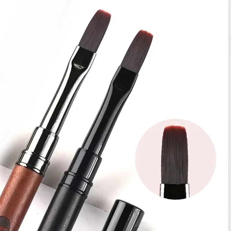 Pennello per pittura su gel in legno Nail art per estensione punta gel Accessorio per costruttore acrilico Pennelli per nail art Pennello per unghie in gel UV per manicure
