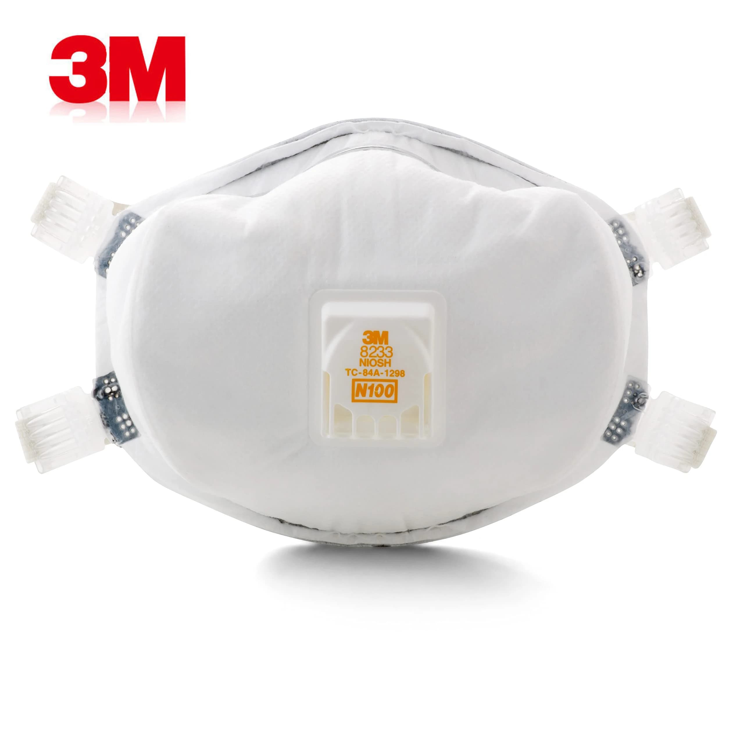 3M 8233 N100 Breather mask with lead paint removal valve NIOSH for non-oil-based particles Soft foam adjustable Faceseal