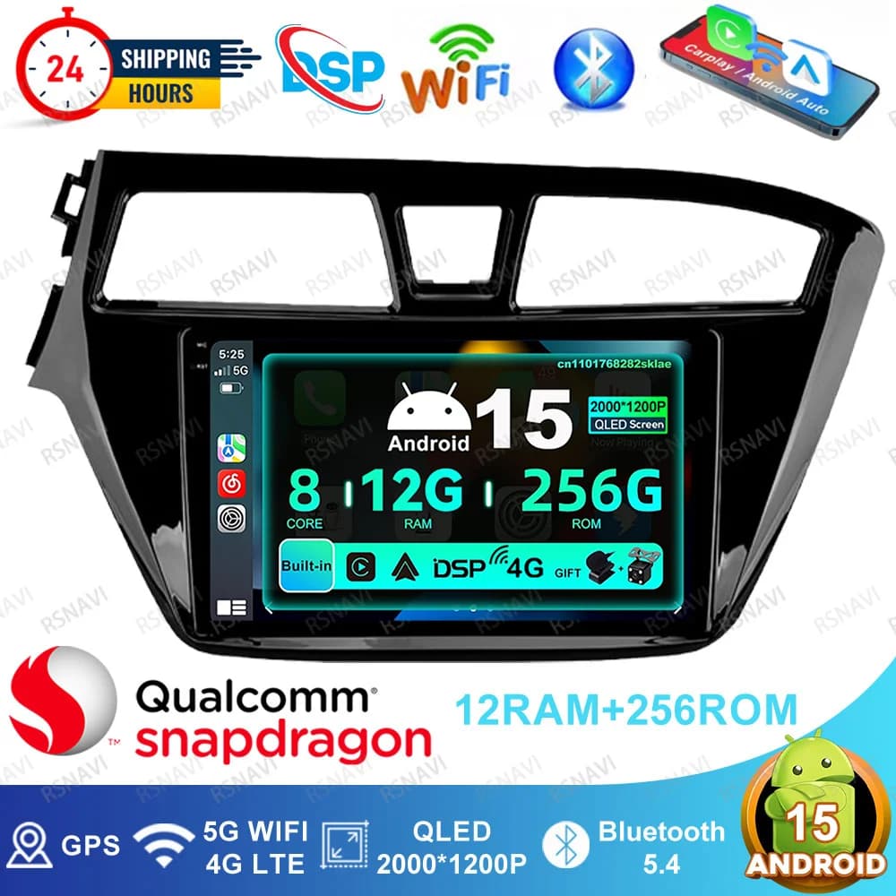 Android 15 Autoradio Per Hyundai I20 LHD 2015 -2016 2017 Gonfiatore Pneumatici Portatile Mercedes W203 Jetta Mk6 Opel Astra H Scarpe Da Uomo