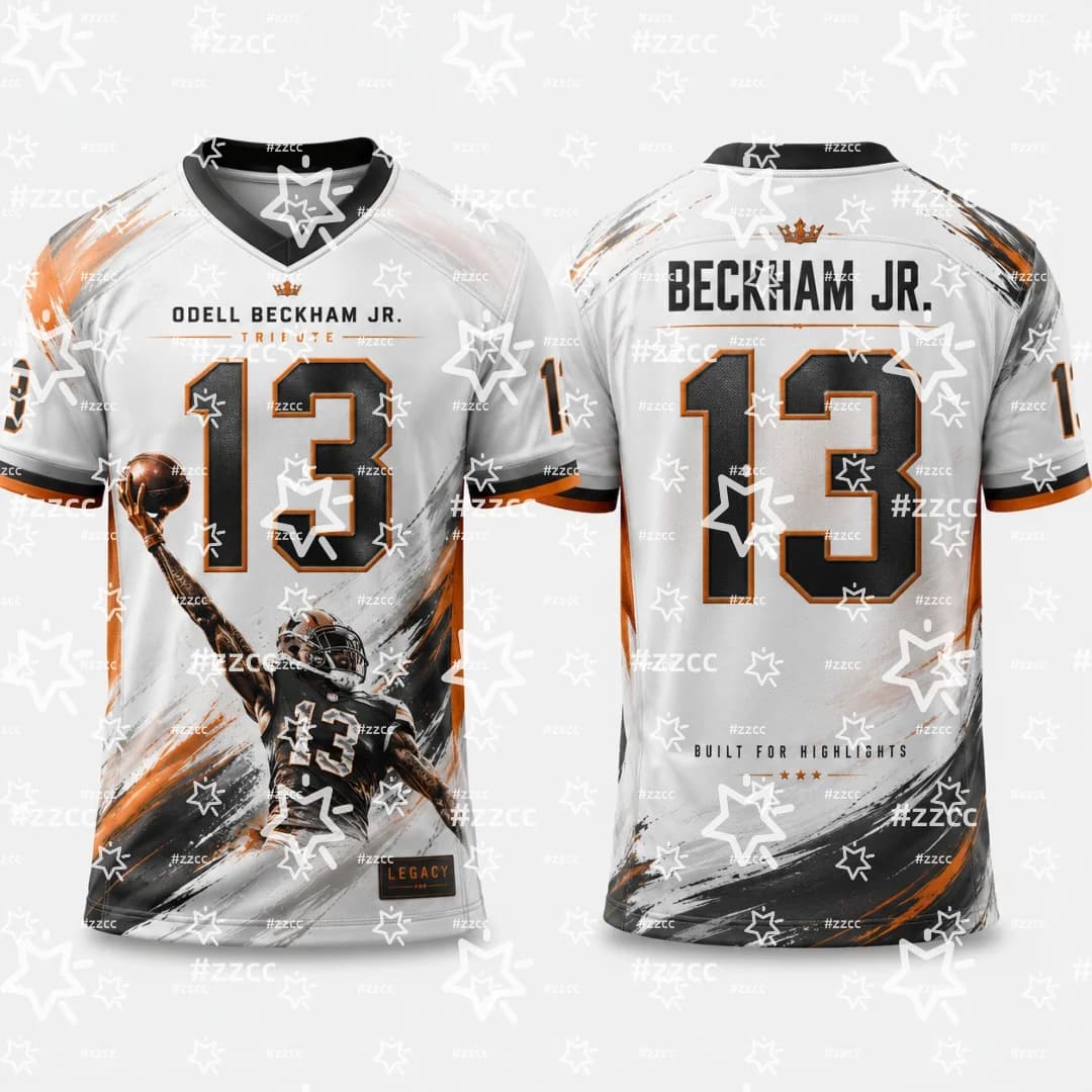 Odell Beckham Jr. Fan Commemorative Rugby Jersey Gifts for Rugby Enthusiasts Summer Sports Men's T-Shirt Kid's Woman's Tee