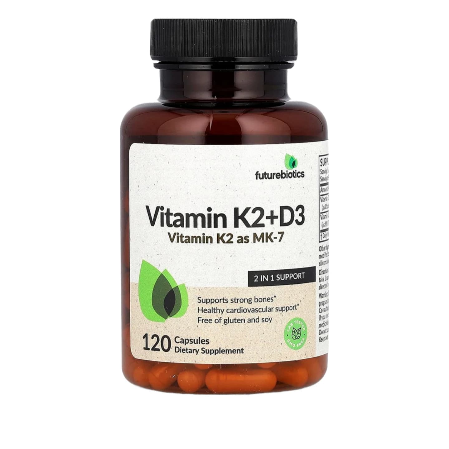 Vitamin D3+K2 5000UI 120pz Capsules Support for Ossa and Immunitarian system Vegan supplement for Ossea Precision and General Health