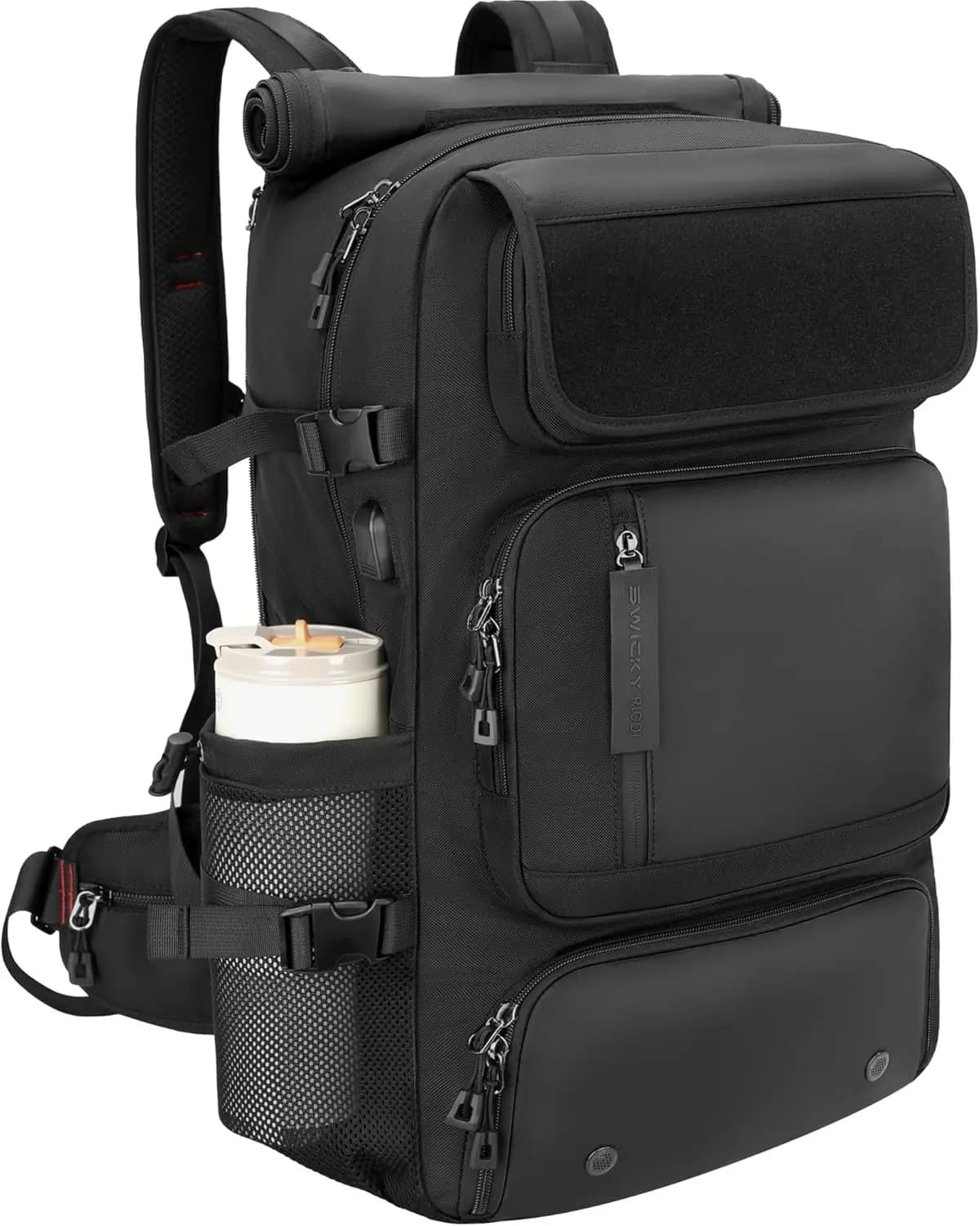 Zaino e Borsone Convertibile da 60L: Tasca per Laptop da 17'', Porta USB, Scomparto per Scarpe per Viaggi, Palestra, Escursionismo