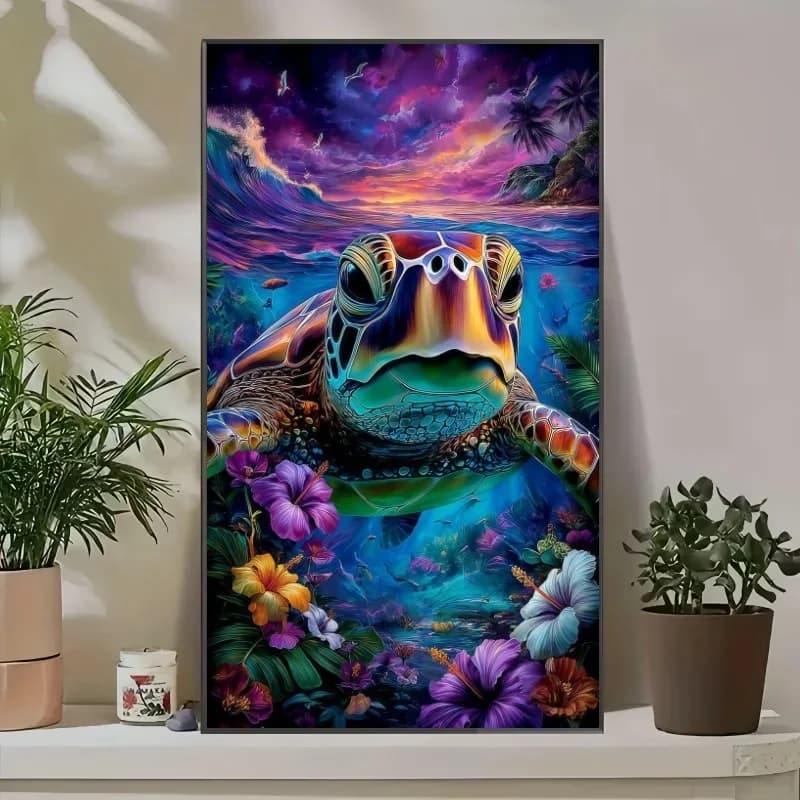 DIY Diamond Painting Jewelry Cross Stitch Full Square Round Drill Undersea Big Turtle Landsape Diamond Art Kit Mosaic Embroidery