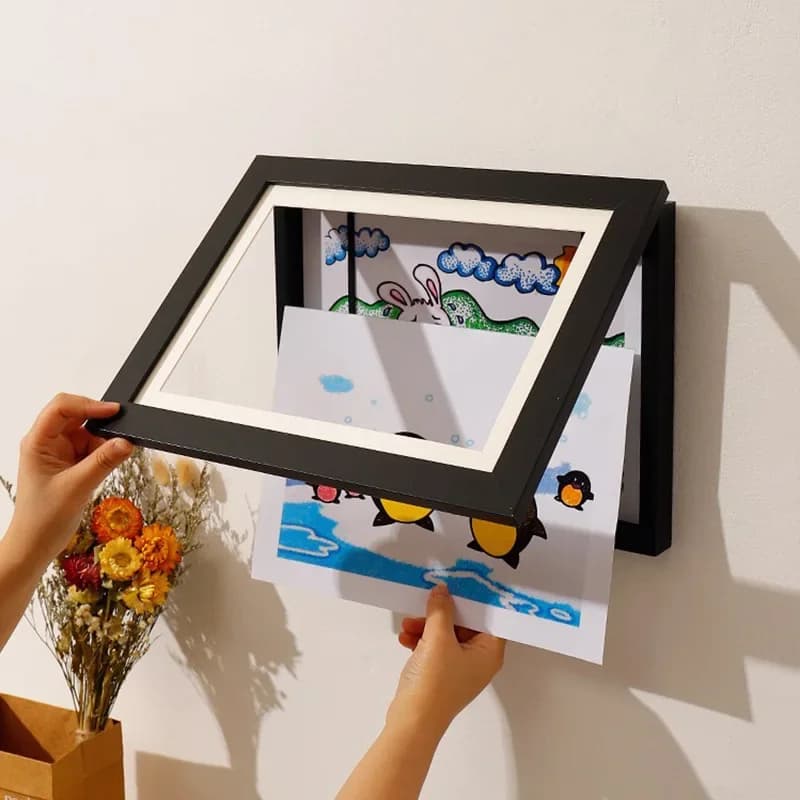 Kids Art Frames Magnetic Front Open Changeable Display Home Decor Kids Frametory For Poster Photo Drawing Paintings Pictures
