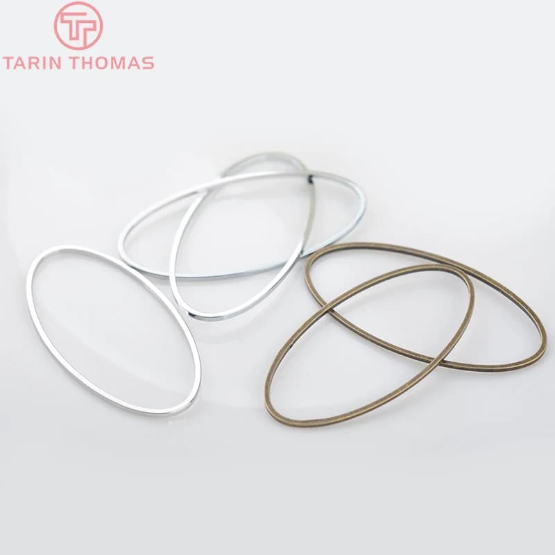 (4175)16x8MM 25x10MM 30x15MM 40x20MM forma ovale anelli chiusi in ottone collegare anelli per risultati gioielli fai da te accessori