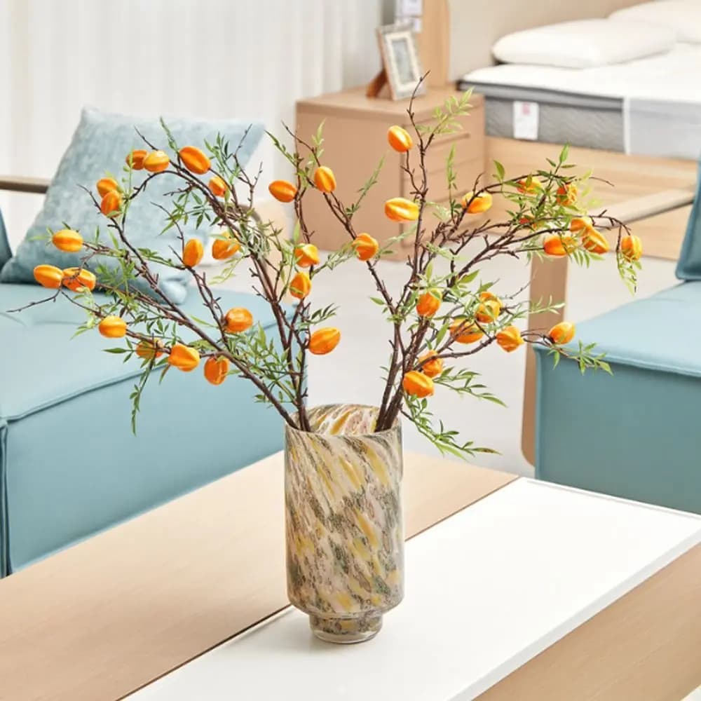 10 Coppers of Artificial Carambola in Plastic, Frost Fruit, Artificial Plants Elegant Hand-Main Faces for Home and Garden