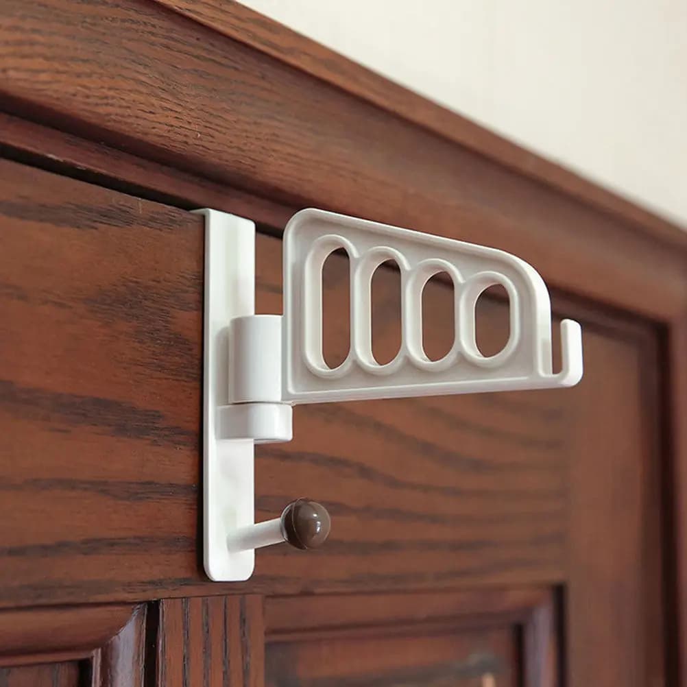 1 Pezzo Gancio Appendiabiti da Porta Premium, Organizzatore Robusto per Vestiti e Cappelli, Senza Foratura, Salvaspazio, Bianco
