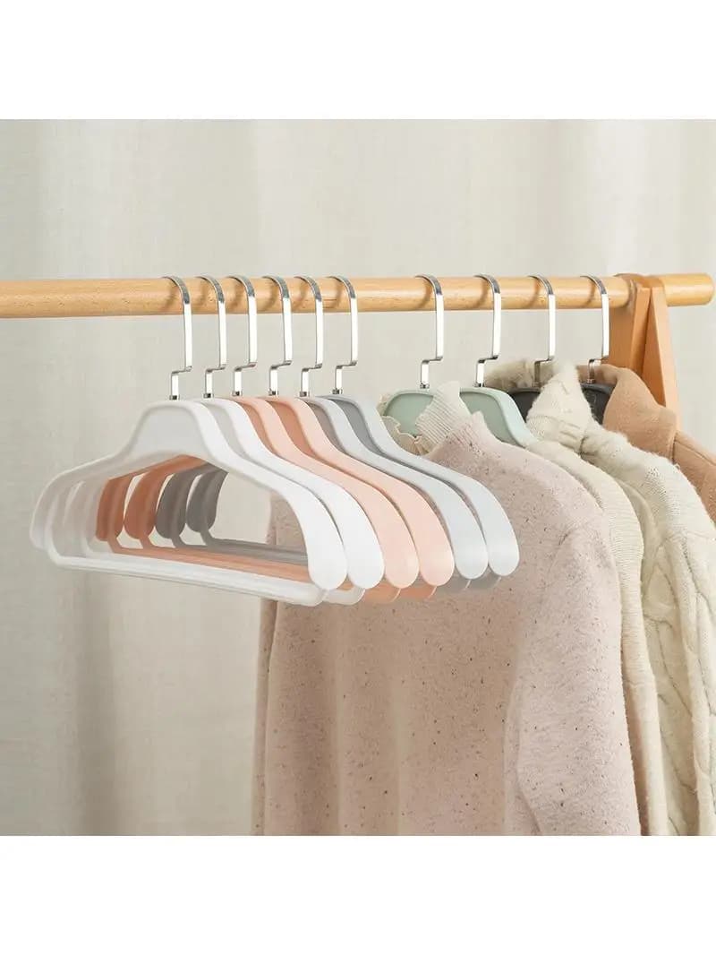 Clothes hanger No-Trace to Shoulder Larga Anti-Slip for Dresses, Durable Stendibiancheria for Domestic Use, Organizer for Wardrobe