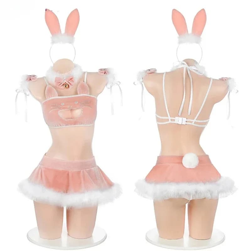 Cute Cat Kitty Series Pajamas Swimsuit Nightdress Lingerie Unifrom Costume Women Hot Anime Girl Bell Underwear Cosplaya;3,v'5.t;