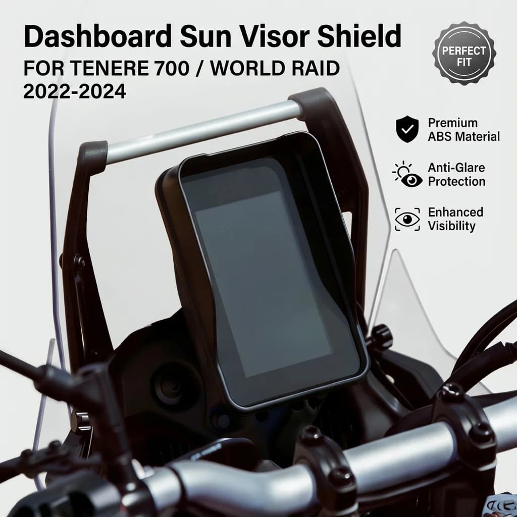 Cruscotto Visiera Parasole Scudo Per TENERE 700 WORLD RAID 2022-2024 Strumento Schermo Parasole Protezione Antiriflesso Copertura di Protezione
