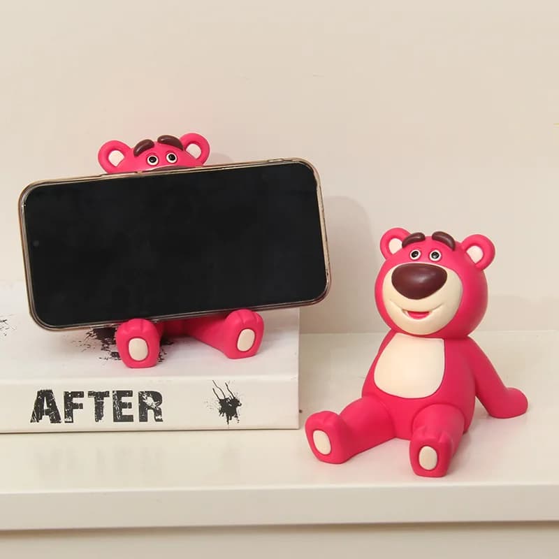 Nuovo Porta Cellulare Lotso in Resina, Simpatico Ornamento Kawaii a Forma di Cartone Animato, Regalo per Ragazze, Accessori Anime, Giocattoli
