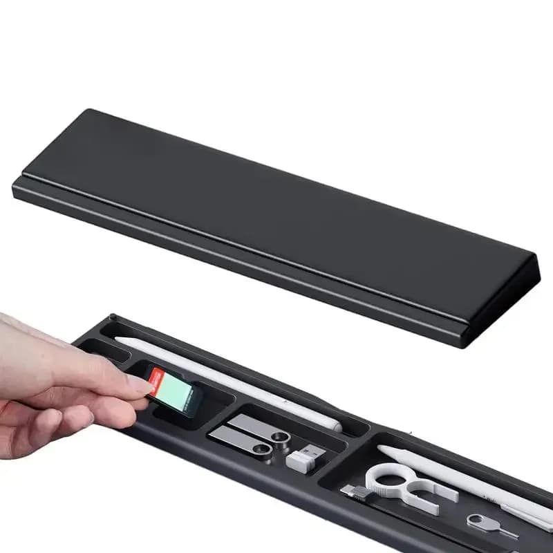 Poggiapolsi per tastiera Supporto antiscivolo in ABS Poggiapolsi ergonomico Scatola portaoggetti da tavolo Facile digitazione per giochi da ufficio