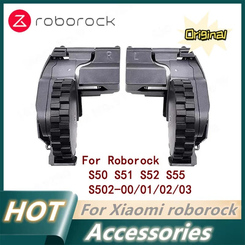 Original Vacuum Cleaner Left and Right Traveling Wheel For Roborock S5, S50, S51,S52,S55, C10,E20, E25, E35 ,Spare Parts