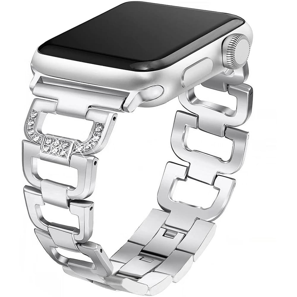Cinturino compatibile con Apple Watch 38mm 40mm 41mm Bling Band per donna Bracciale con diamanti lucidi per iWatch 8 7 6 SE 5 4 45mm