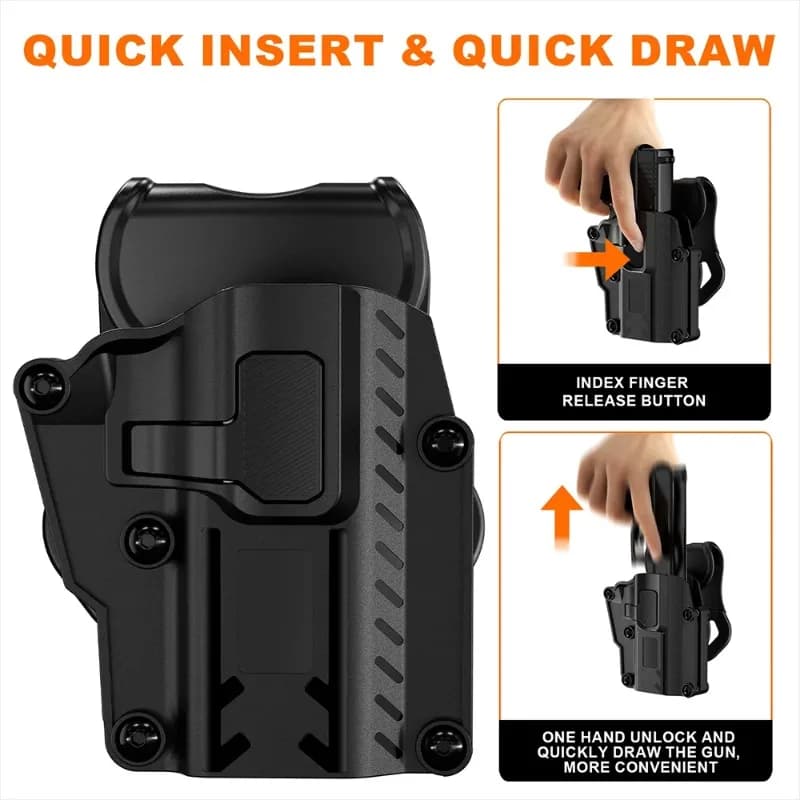 NEW Universal Fit Holster Durable Tactical Gun Holster Comfortable Concealed Carry Waist Belt Holster for Most Handguns