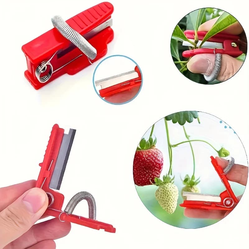 Gardening scissors for thumb and fingers - Ergonomic tool for pruning green plants with sharp blades for precise pruning of vegetables