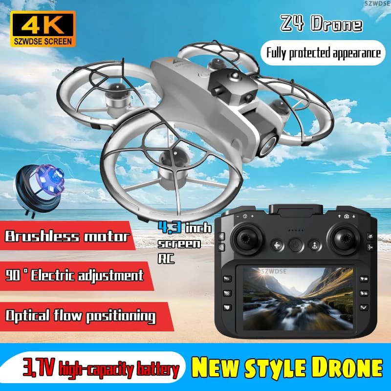 Professionale Mini RC Drone 4K WIFI FPV HD Fotografia Aerea Motore Brushless Flusso Ottico Posizionamento Doppia Fotocamera Quadcopter Giocattolo