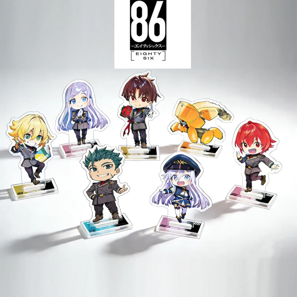 Anime 86 Eighty Six Statuetta in Acrilico Portachiavi Shinei Nouzen Vladilena Milize Versione Q Chibi Modello Decorazione da Scrivania Kawaii F