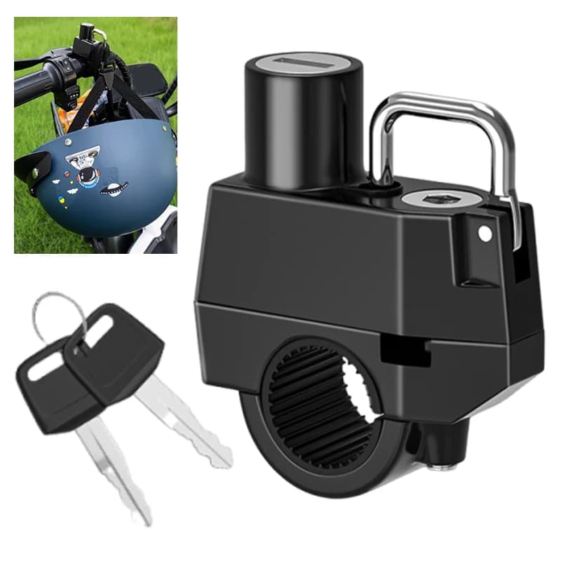 2x Motorcycle Helmet Lock with Key Anti-Theft Fixed Safety Helmet Lock Handlebar Hook Locks For Motorbike Scooter E-Bike Supply