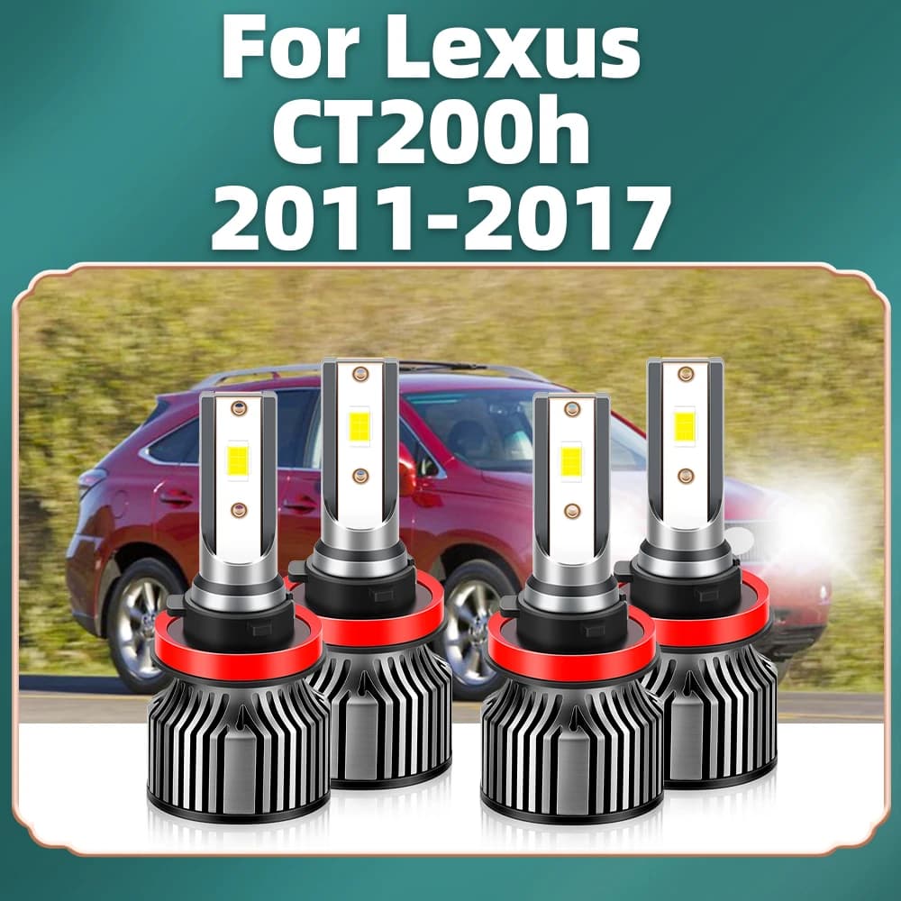 Per Lexus CT200h 2011 2012 2013 2014 2015 2016 2017 fari per Auto a LED ad alta potenza 20000LM Turbo Head Lamps 12V lampadine anteriori automatiche