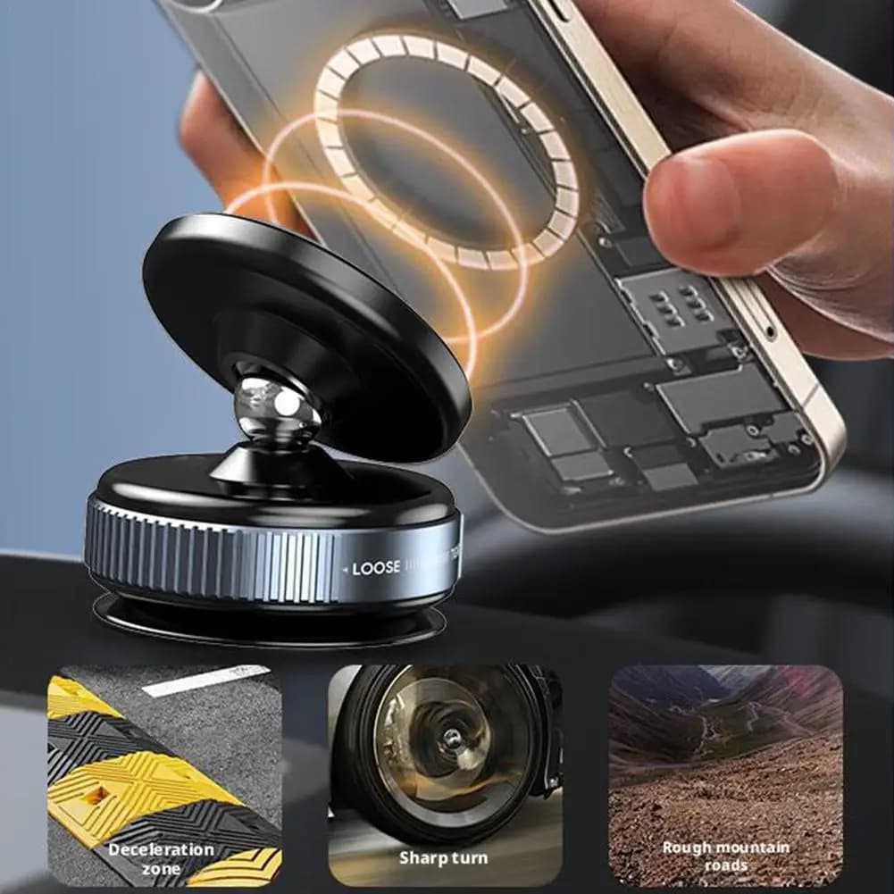 Supporto per telefono per auto con adsorbimento del vuoto elettrico Supporto per ventosa di navigazione universale Supporto per telefono magnetico girevole a 360 gradi