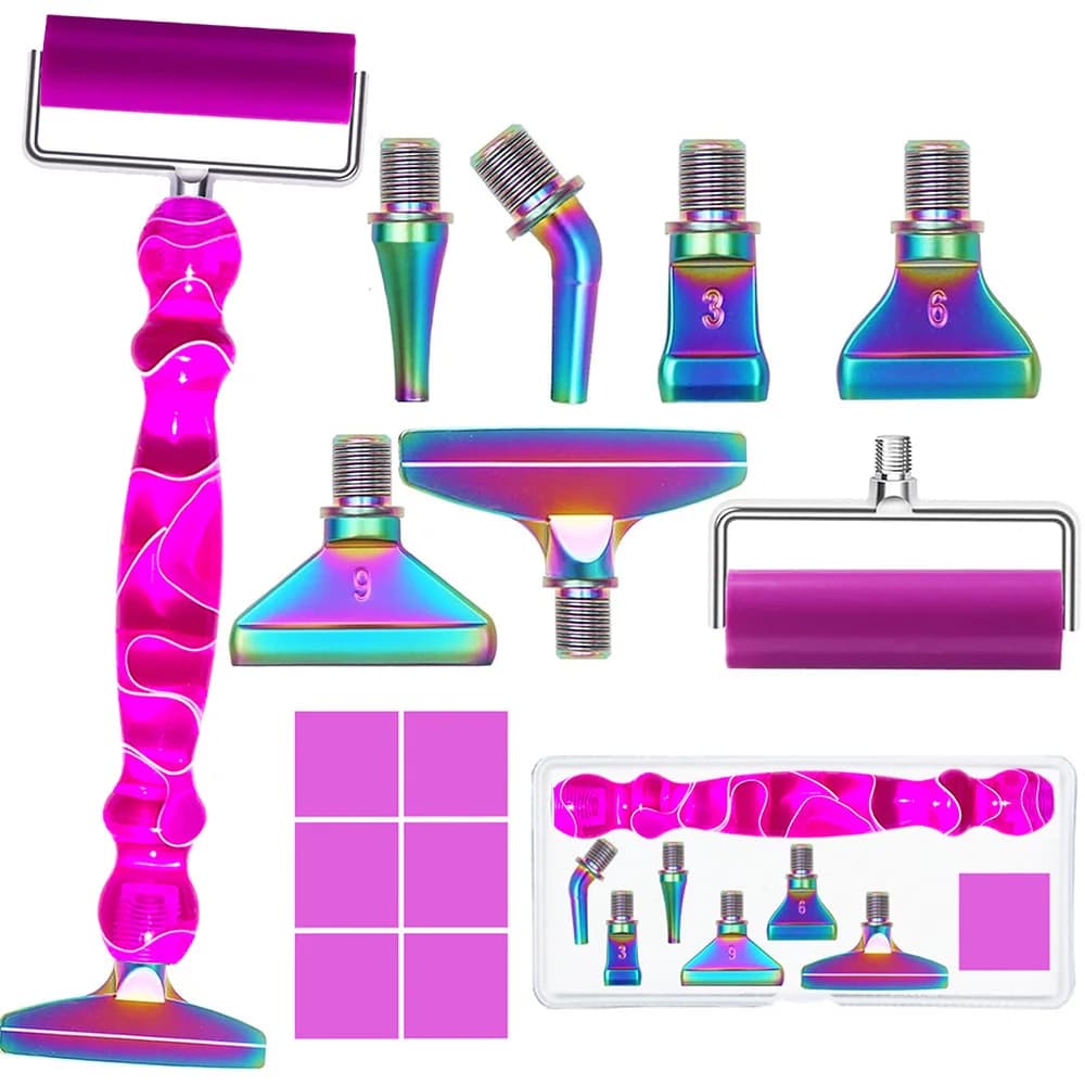 Set di strumenti per accessori per penne per pittura con diamanti, penna ergonomica per arte con diamanti con punte per penne in metallo in acciaio inossidabile