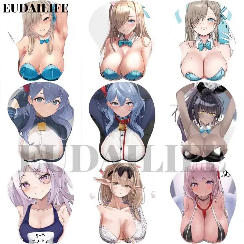 Asuna Hino Iori 3D Mousepad Blu Archivio Mano Poggiapolsi Mouse Pad Mousepad Silicone Oppai Morbido Mouse Zerbino Ufficio Lavoro Otaku Regalo